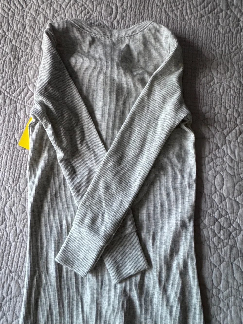 Old Navy Light Heather Gray Zip Front Footed Pajamas